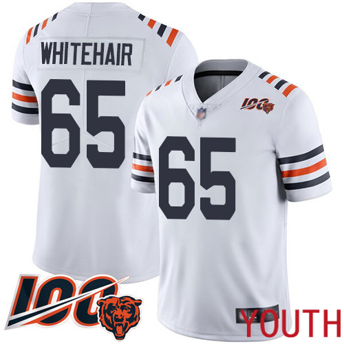 Chicago Bears Limited White Youth Cody Whitehair Jersey NFL Football #65 100th Season